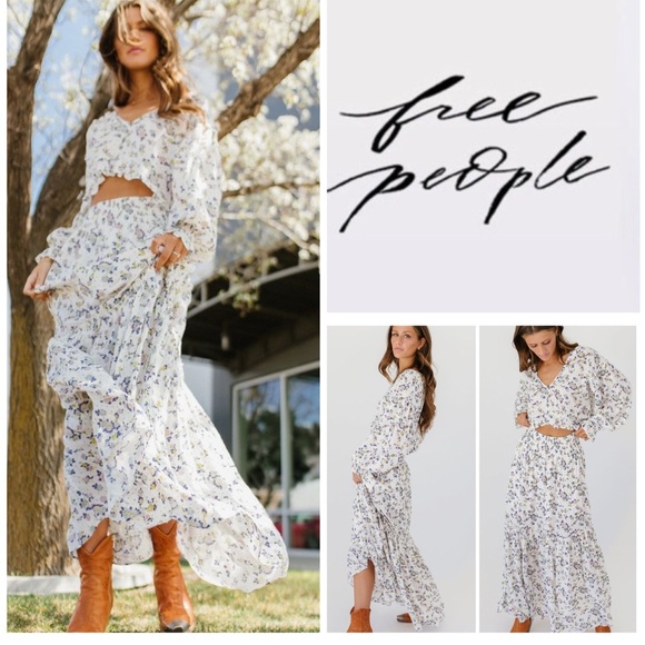 Free People Dresses & Skirts - Free People Secret Garden Maxi Skirt Two-Piece Set.  NWT.